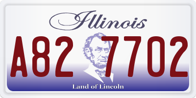 IL license plate A827702