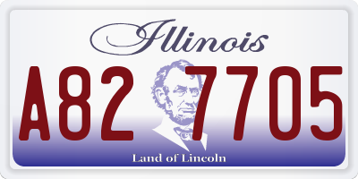 IL license plate A827705