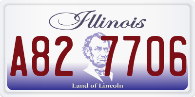 IL license plate A827706