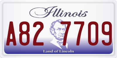 IL license plate A827709