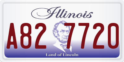 IL license plate A827720