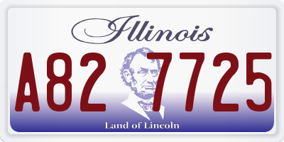 IL license plate A827725
