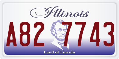 IL license plate A827743