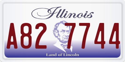 IL license plate A827744