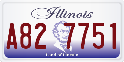IL license plate A827751