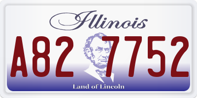 IL license plate A827752