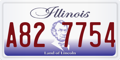 IL license plate A827754