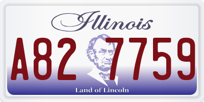 IL license plate A827759