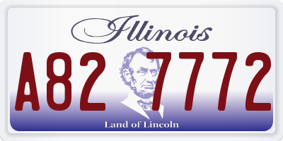 IL license plate A827772