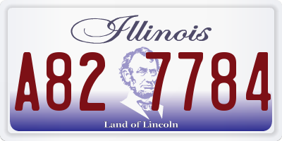 IL license plate A827784