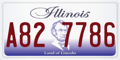 IL license plate A827786