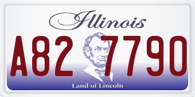 IL license plate A827790