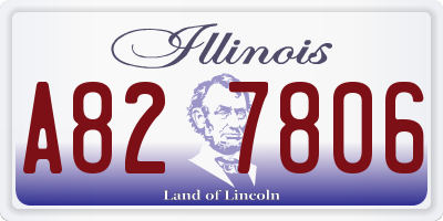 IL license plate A827806