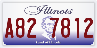 IL license plate A827812