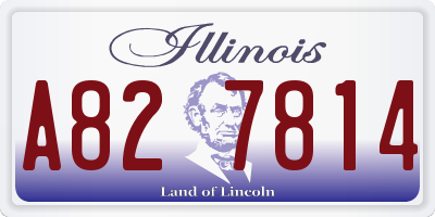 IL license plate A827814