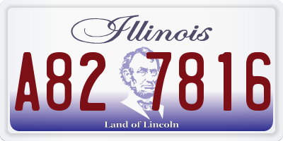 IL license plate A827816