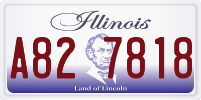 IL license plate A827818