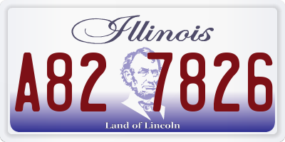IL license plate A827826
