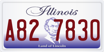 IL license plate A827830