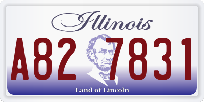 IL license plate A827831