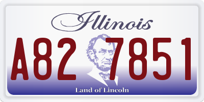 IL license plate A827851