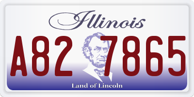 IL license plate A827865