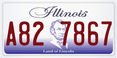 IL license plate A827867