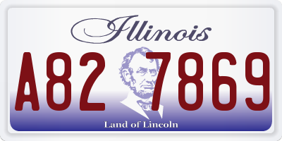 IL license plate A827869