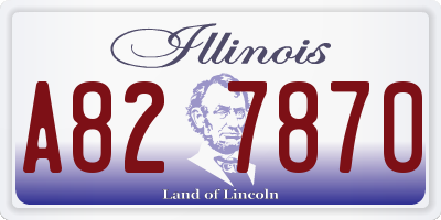 IL license plate A827870