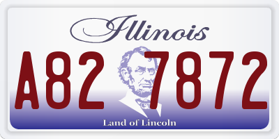 IL license plate A827872