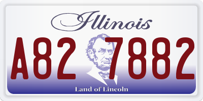 IL license plate A827882