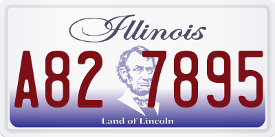 IL license plate A827895