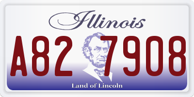 IL license plate A827908
