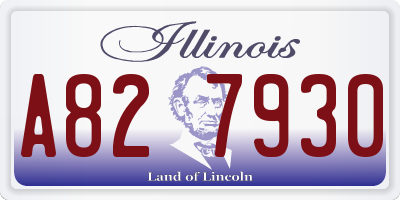 IL license plate A827930
