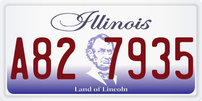 IL license plate A827935