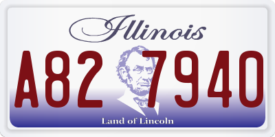 IL license plate A827940