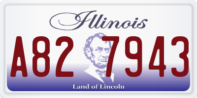 IL license plate A827943