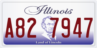 IL license plate A827947