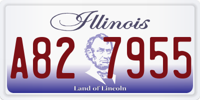 IL license plate A827955