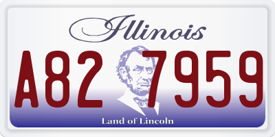 IL license plate A827959