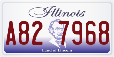 IL license plate A827968