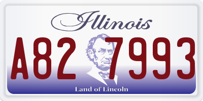 IL license plate A827993