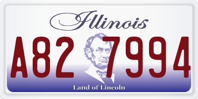 IL license plate A827994