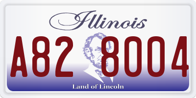 IL license plate A828004