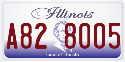 IL license plate A828005