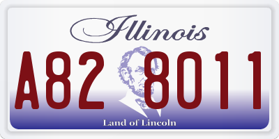 IL license plate A828011