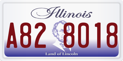 IL license plate A828018
