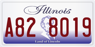 IL license plate A828019