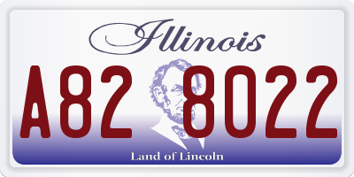 IL license plate A828022