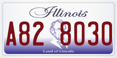 IL license plate A828030
